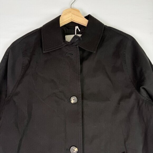 Everlane The Mac Trench Coat Button Front Black M - Picture 4 of 8